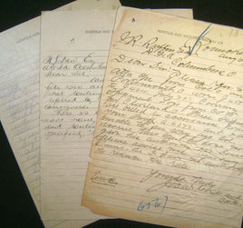 5358. Large Handwritten Railway Papers.