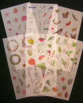 5298. Washi Nature Stickers Pack.