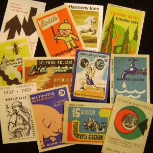 vintage matchbox labels