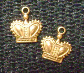 1851. Brass Crown Charms.