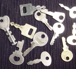 small vintage keys