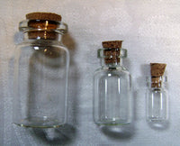 3009. Small Glass Bottles in Three Sizes.