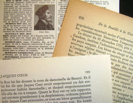 3138. Assorted French Book Pages Packet.