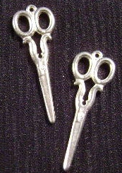 silver scissors charms