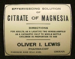 citrate of magnesia labels
