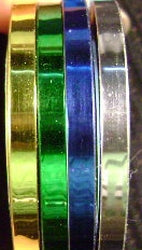 metallic rainbow tape rolls