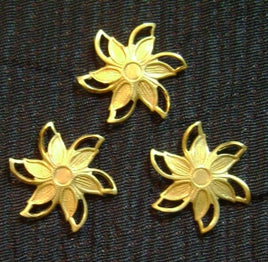 brass flower charms
