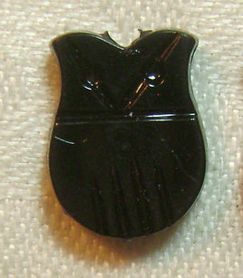 4044. Black Plastic Owl Beads.