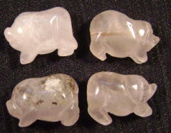 pink stone pig bead