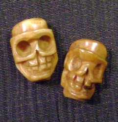 light brown skull bead