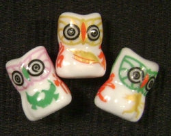 color owl bead