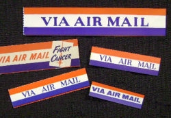 vintage air mail labels