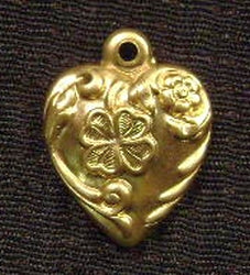 brass heart charm