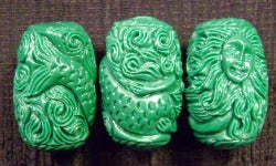 green resin mermaid bead