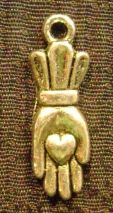 hand with heart charm
