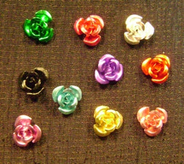 colorful metal roses