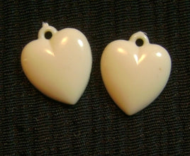 cream plastic heart charms