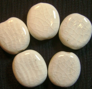 white porcelain beads