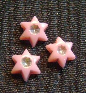 pink star cabochons