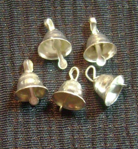 small silver bell charms