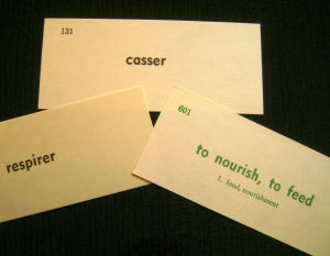 french word flash cards