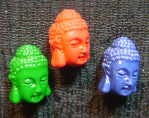 colored plastic buddha beads