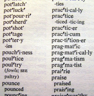 word list book pages