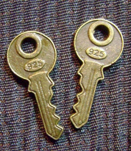 metal key charms