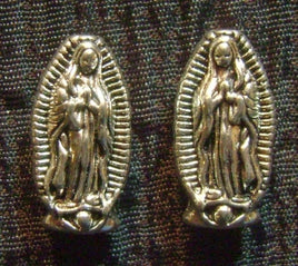 silver metal Mary bead