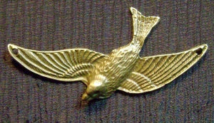 bronze bird connector charm