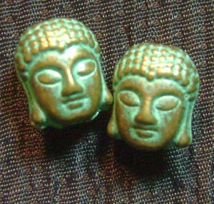 bronze buddha bead