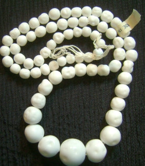vintage white beads