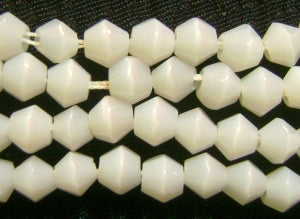 white glass beads