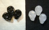 5174. Glass Skull Beads in Two Colors.