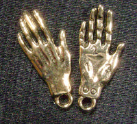 5178. Palmistry Hand Charms in Two Colors.