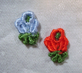 5222. Flower Appliques in Two Colors.