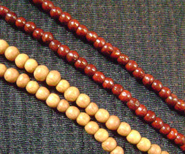 5231. Natural Wood Beads in Two Colors.