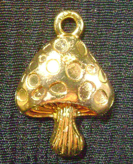 5279. Gold Mushroom Charm.
