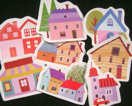 5331. Cute House Stickers.